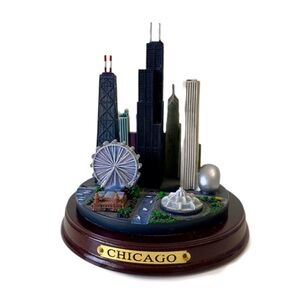 Chicago Grand Painted Paperweight Home Office Decor